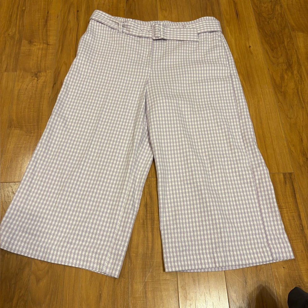 Ann Taylor Purple Houndstooth Trousers